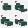Rozkładana sofa jednoosobowa Ciemnozielony 90 x 165 x 87 cm