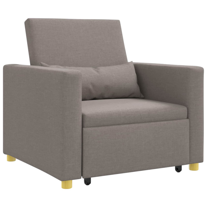 Rozkładana sofa jednoosobowa Ciemnoszary 90 x 165 x 87 cm