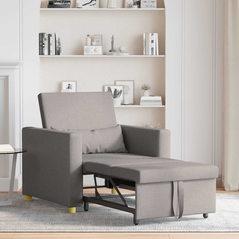 Rozkładana sofa jednoosobowa Ciemnoszary 90 x 165 x 87 cm