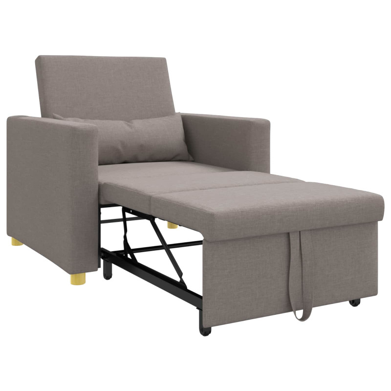 Rozkładana sofa jednoosobowa Ciemnoszary 90 x 165 x 87 cm