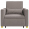 Rozkładana sofa jednoosobowa Ciemnoszary 90 x 165 x 87 cm