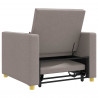 Rozkładana sofa jednoosobowa Ciemnoszary 90 x 165 x 87 cm
