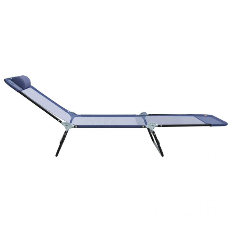 Składany leżak Granatowy 182 x 55 x 85,5 cm Textilene