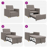 Rozkładana sofa jednoosobowa Ciemnoszary 90 x 165 x 87 cm