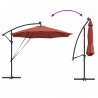 Parasol plażowy Ze LED Lights terakota 294 x 294 x 248 cm