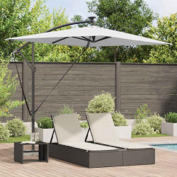 Parasol plażowy Ze LED Lights piaskowy 294 x 200 x 270 cm