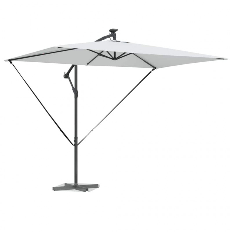 Parasol plażowy Ze LED Lights piaskowy 294 x 200 x 270 cm