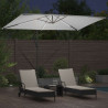 Parasol plażowy Ze LED Lights piaskowy 294 x 200 x 270 cm