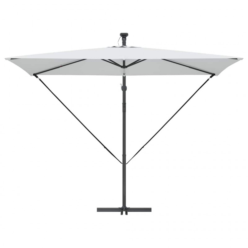 Parasol plażowy Ze LED Lights piaskowy 294 x 200 x 270 cm
