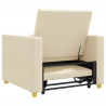 Rozkładana sofa jednoosobowa Kremowy 90 x 165 x 87 cm tkanina