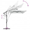 Parasol plażowy Ze LED Lights piaskowy 294 x 200 x 270 cm