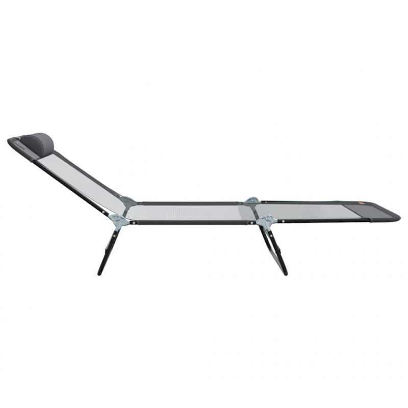 Składany leżak Szary 182 x 55 x 85,5 cm Textilene