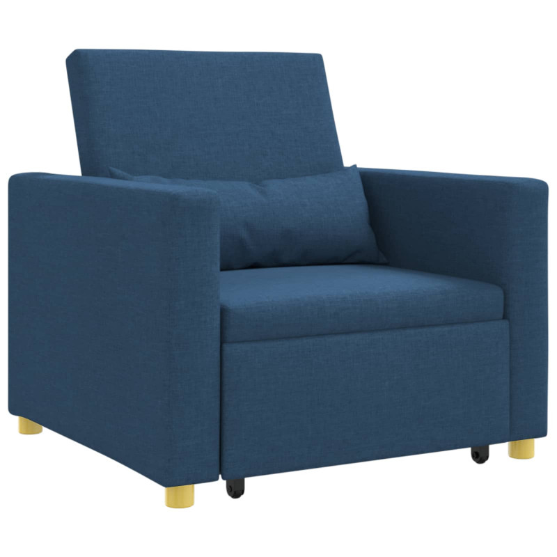 Rozkładana sofa jednoosobowa Niebieski 90 x 165 x 87 cm tkanina