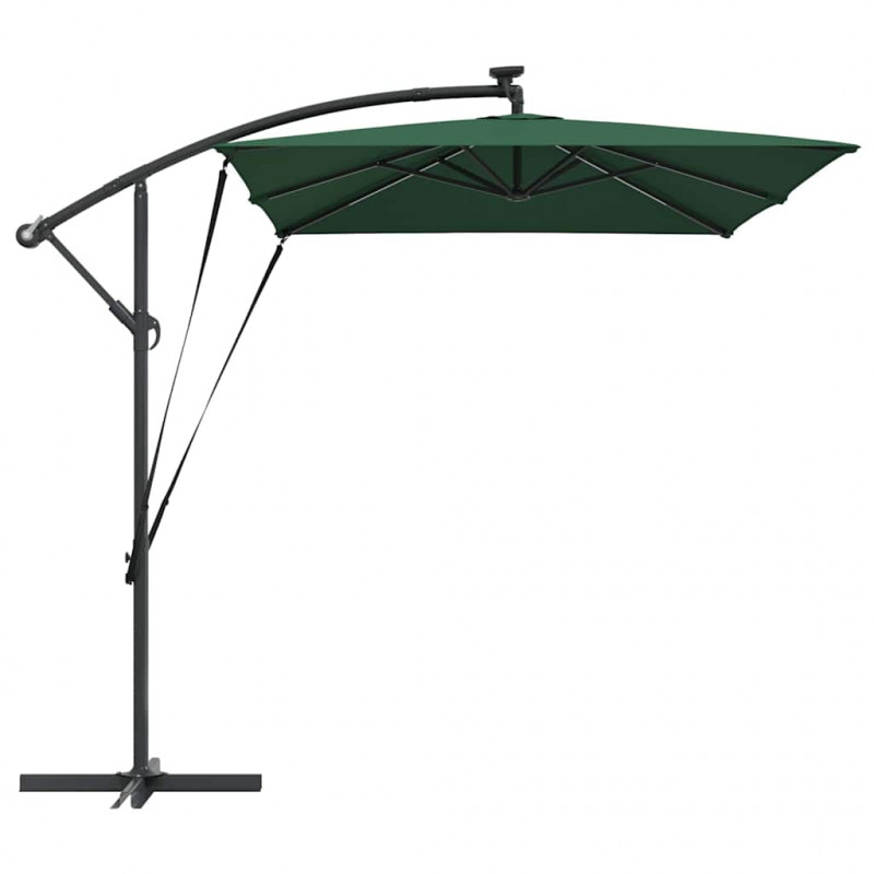 Parasol plażowy Ze LED Lights Zielony 294 x 200 x 270 cm