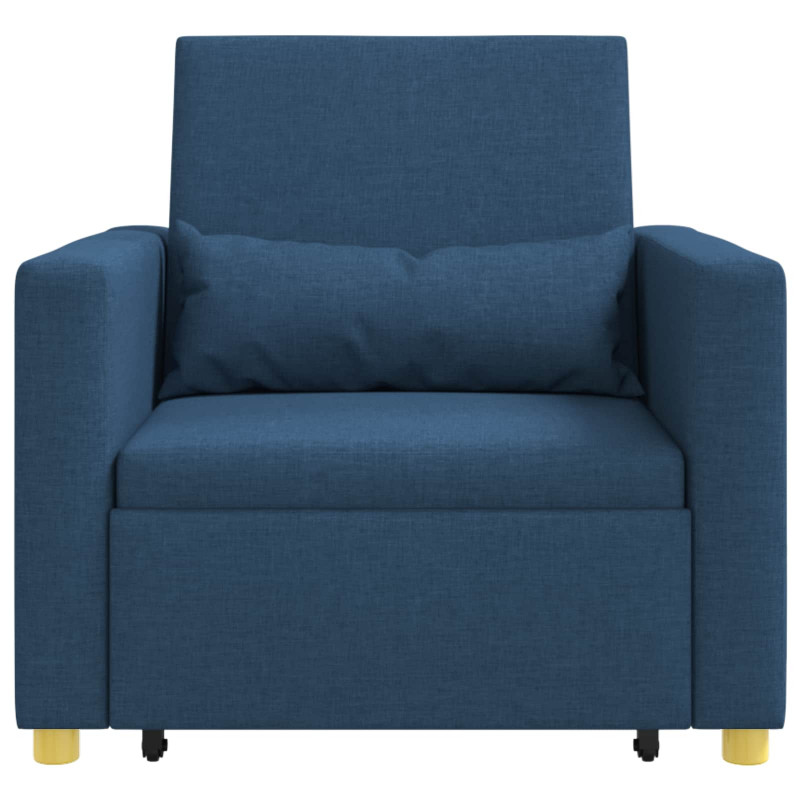 Rozkładana sofa jednoosobowa Niebieski 90 x 165 x 87 cm tkanina