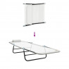 Składany leżak 2 pcs Kremowy 182 x 55 x 85,5 cm Textilene