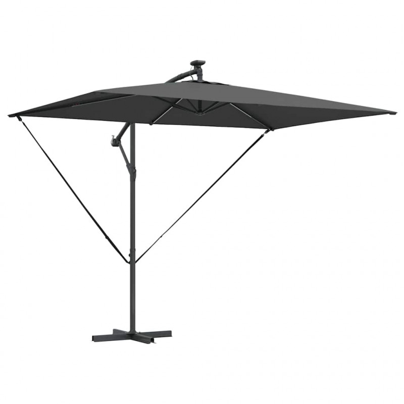Parasol plażowy Ze LED Lights Antracyt 294 x 200 x 270 cm