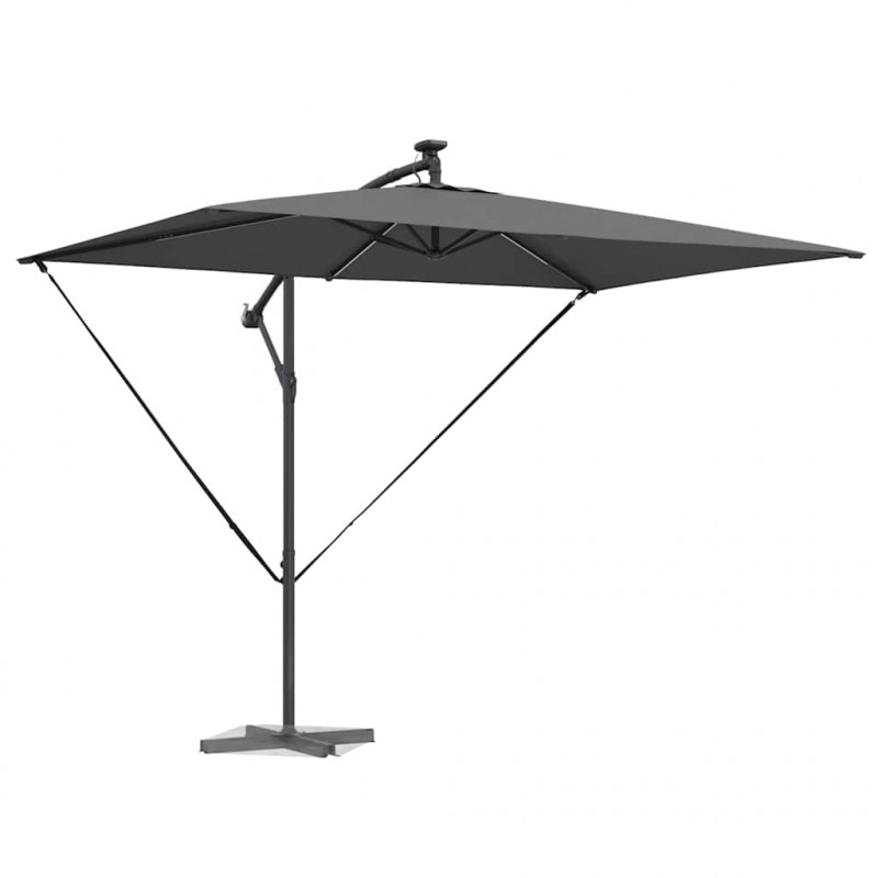Parasol plażowy Ze LED Lights Antracyt 294 x 200 x 270 cm