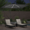 Parasol plażowy Ze LED Lights Antracyt 294 x 200 x 270 cm