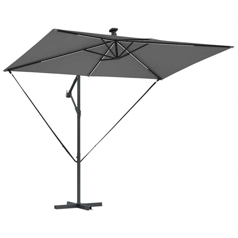 Parasol plażowy Ze LED Lights Antracyt 294 x 200 x 270 cm