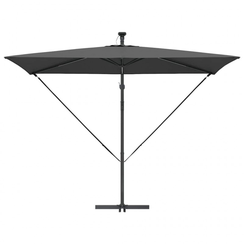 Parasol plażowy Ze LED Lights Antracyt 294 x 200 x 270 cm