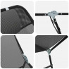 Składany leżak 2 pcs Czarny 182 x 55 x 85,5 cm Textilene