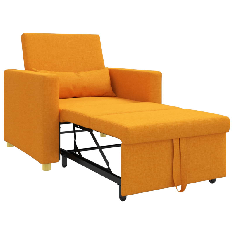 Rozkładana sofa jednoosobowa Ciemny żółty 90 x 165 x 87 cm