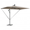 Parasol plażowy Ze LED Lights Ciemnoszary 294 x 200 x 270 cm
