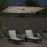 Parasol plażowy Ze LED Lights Ciemnoszary 294 x 200 x 270 cm