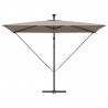 Parasol plażowy Ze LED Lights Ciemnoszary 294 x 200 x 270 cm