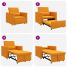 Rozkładana sofa jednoosobowa Ciemny żółty 90 x 165 x 87 cm