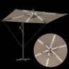 Parasol plażowy Ze LED Lights Ciemnoszary 294 x 200 x 270 cm