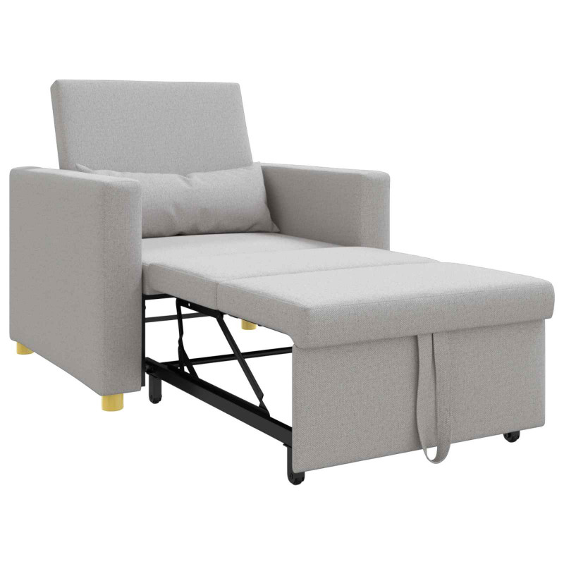 Rozkładana sofa jednoosobowa Szary chmura 90 x 165 x 87 cm
