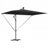 Parasol plażowy Czarny 294 x 200 x 270 cm Poliester i aluminium