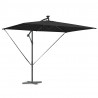 Parasol plażowy Czarny 294 x 200 x 270 cm Poliester i aluminium