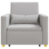 Rozkładana sofa jednoosobowa Szary chmura 90 x 165 x 87 cm