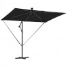 Parasol plażowy Czarny 294 x 200 x 270 cm Poliester i aluminium
