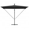 Parasol plażowy Czarny 294 x 200 x 270 cm Poliester i aluminium