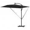Parasol plażowy Czarny 294 x 200 x 270 cm Poliester i aluminium