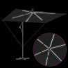 Parasol plażowy Czarny 294 x 200 x 270 cm Poliester i aluminium