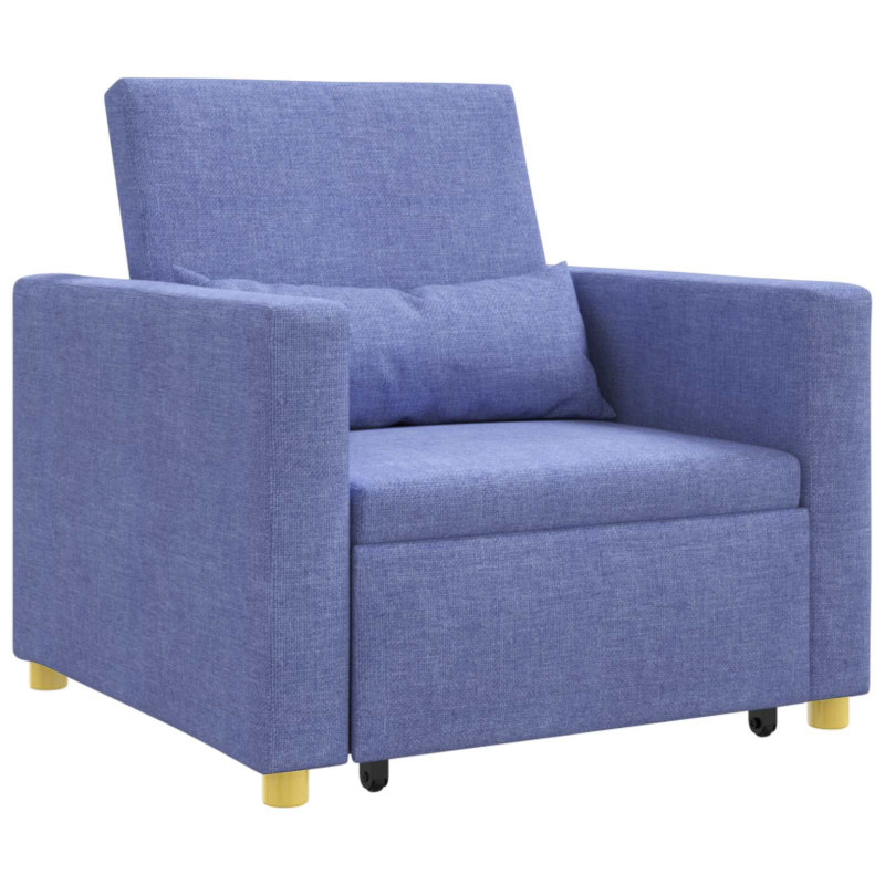 Rozkładana sofa jednoosobowa Niebieski Dżins 90 x 165 x 87 cm