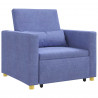 Rozkładana sofa jednoosobowa Niebieski Dżins 90 x 165 x 87 cm