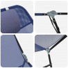 Składany leżak 2 pcs Granatowy 182 x 55 x 85,5 cm Textilene