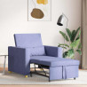 Rozkładana sofa jednoosobowa Niebieski Dżins 90 x 165 x 87 cm