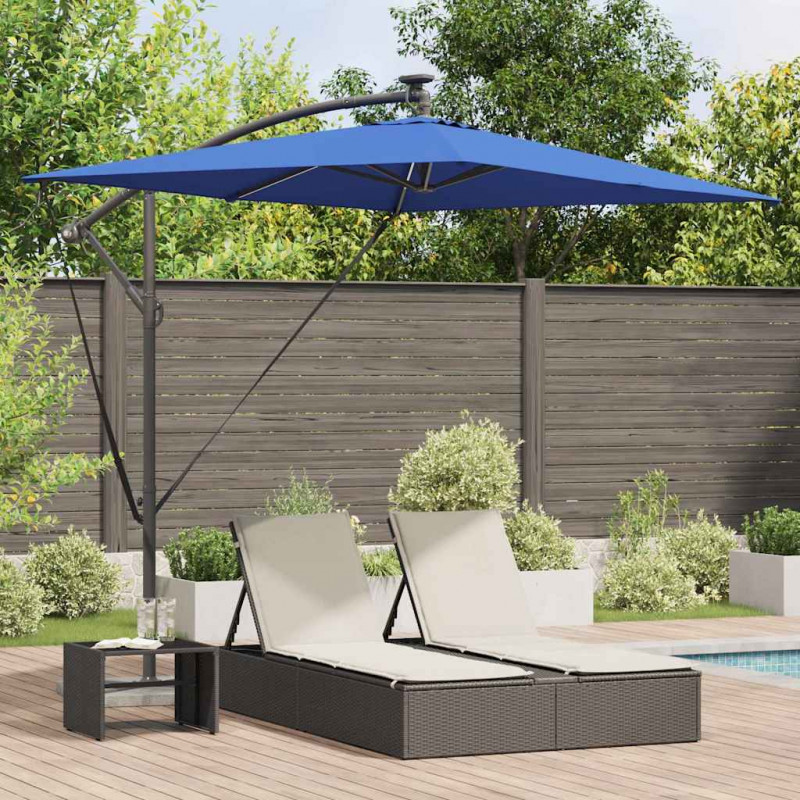 Parasol plażowy Ze LED Lights Niebieski azur 294 x 200 x 270 cm
