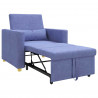 Rozkładana sofa jednoosobowa Niebieski Dżins 90 x 165 x 87 cm