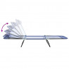 Składany leżak 2 pcs Granatowy 182 x 55 x 85,5 cm Textilene