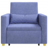 Rozkładana sofa jednoosobowa Niebieski Dżins 90 x 165 x 87 cm