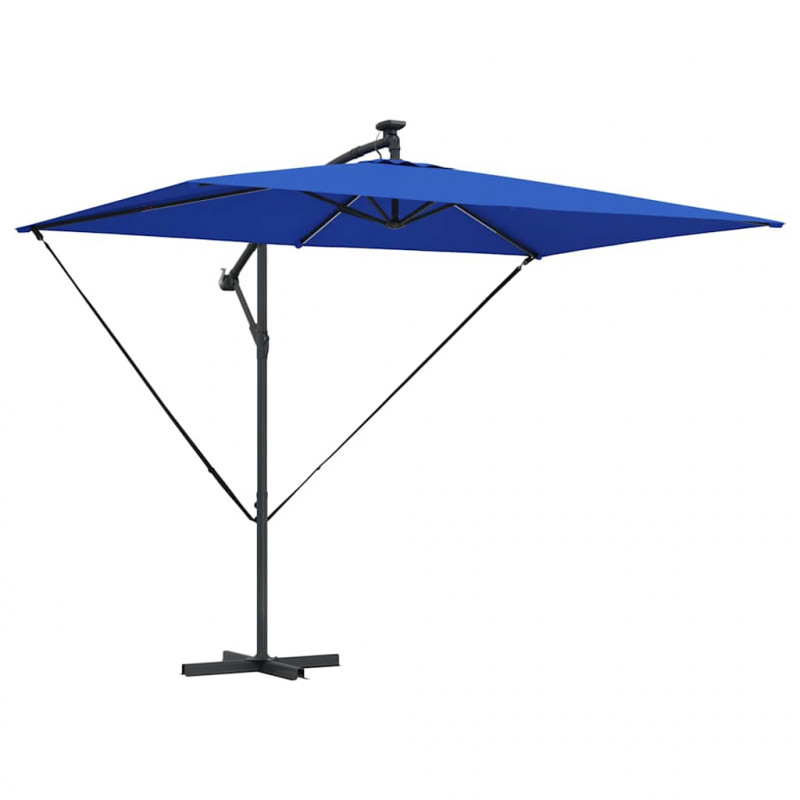 Parasol plażowy Ze LED Lights Niebieski azur 294 x 200 x 270 cm