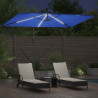 Parasol plażowy Ze LED Lights Niebieski azur 294 x 200 x 270 cm